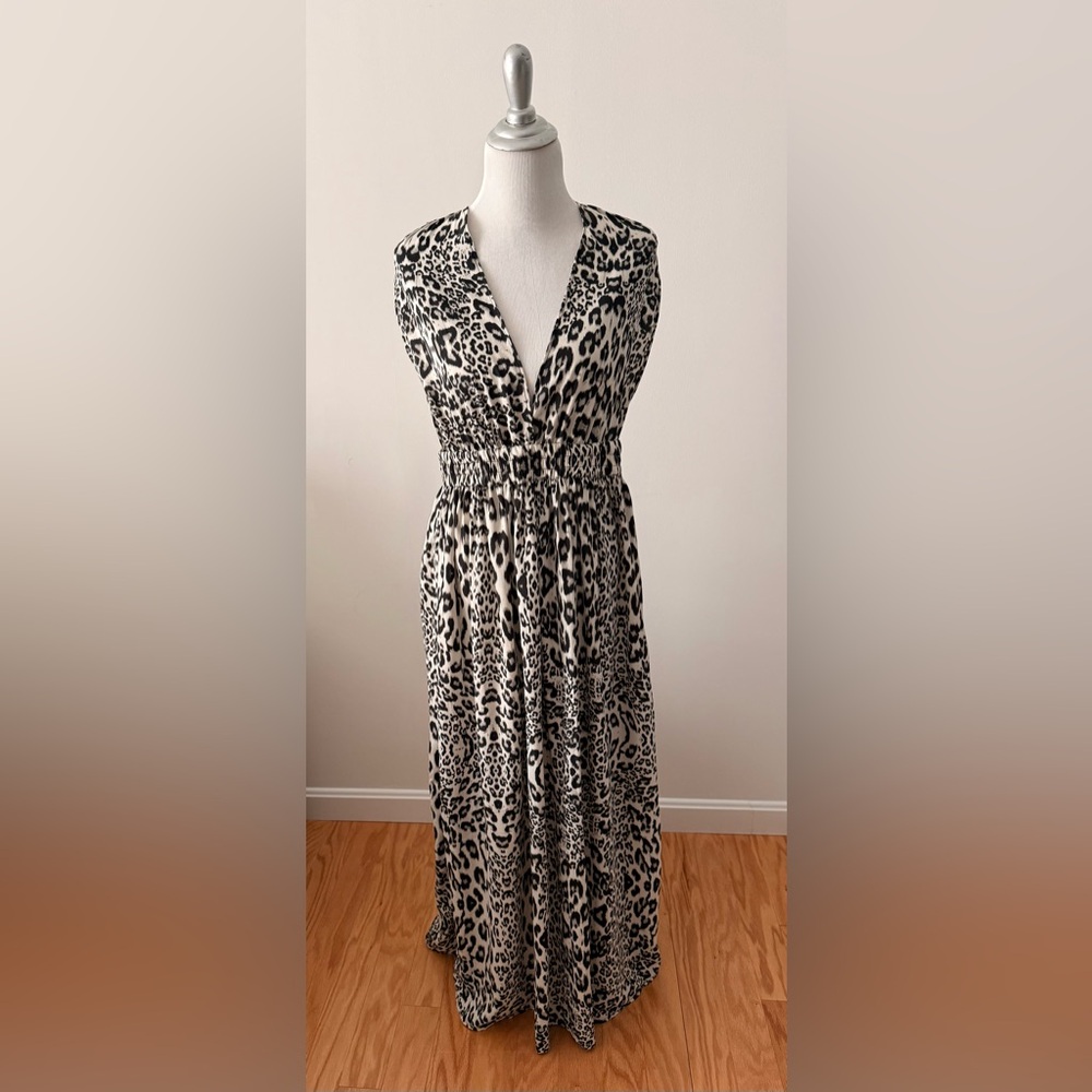 Leopard Print Maxi Dress Women’s Size XL